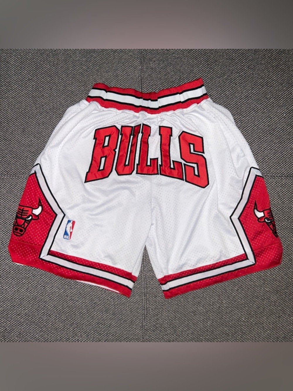Just Don Chicago Bulls White & Red Basketball Shorts